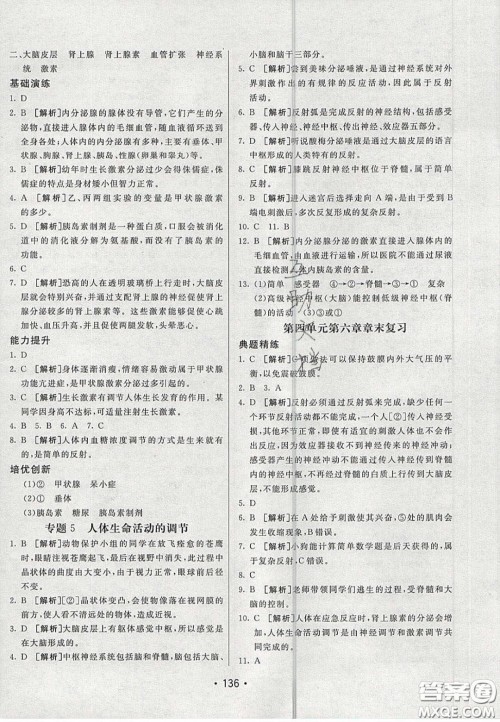 2020年同行学案学练测七年级生物下册青岛专版答案 2020年同行学案学练测七年级生物下册青岛专版答案