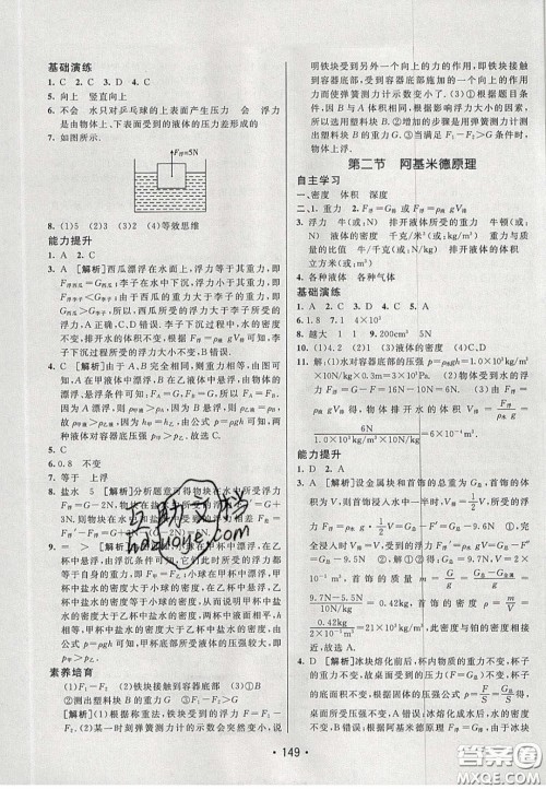 2020年同行学案学练测八年级物理下册鲁教版烟台专版答案 2020年同行学案学练测八年级物理下册鲁教版烟台专版答案