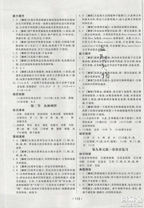 2020年同行学案学练测八年级生物下册鲁教版答案 2020年同行学案学练测八年级生物下册鲁教版答案