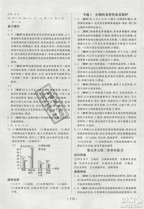 2020年同行学案学练测八年级生物下册鲁教版答案