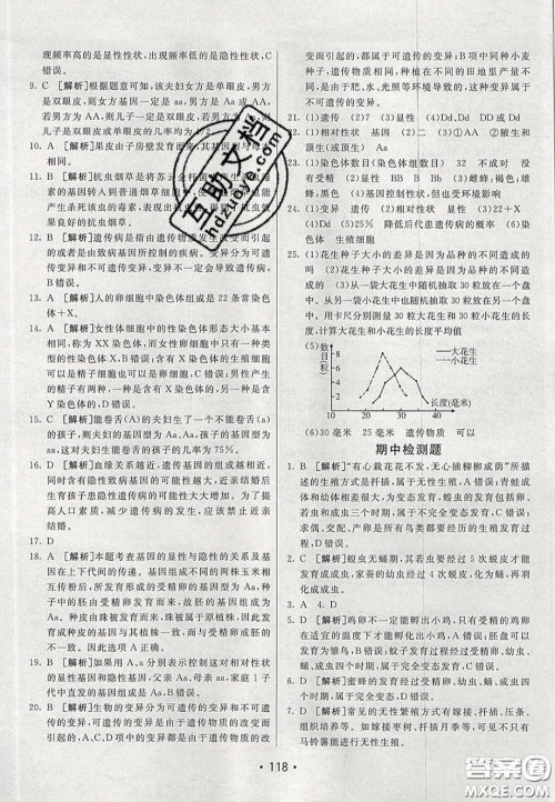 2020年同行学案学练测八年级生物下册鲁教版答案