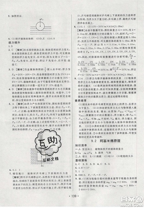 2020年同行学案学练测八年级物理下册沪粤版答案 2020年同行学案学练测八年级物理下册沪粤版答案