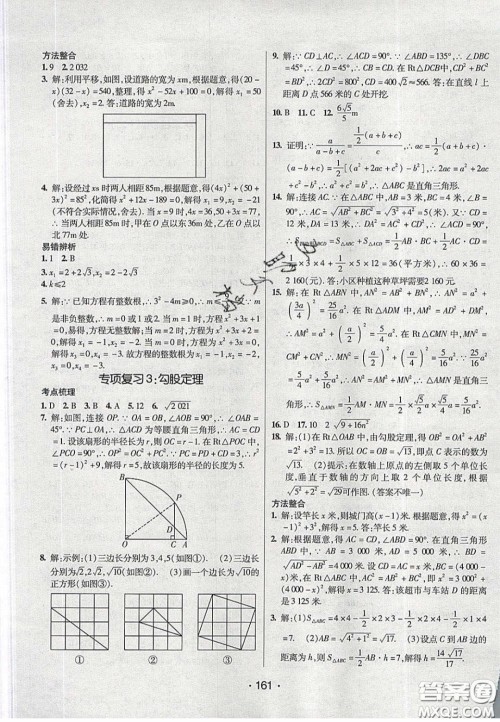 2020年同行学案学练测八年级数学下册沪科版答案