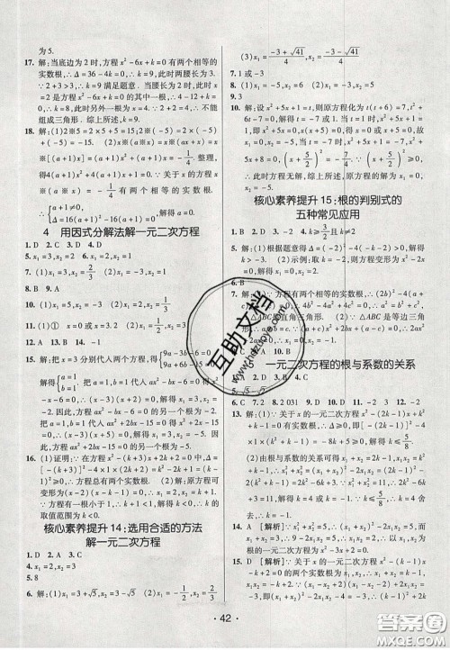 2020年同行学案学练测八年级数学下册鲁教版烟台专版答案