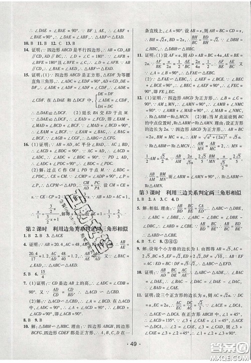 2020年同行学案学练测八年级数学下册鲁教版烟台专版答案