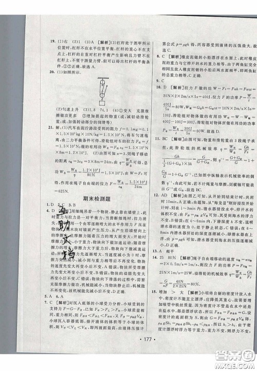 2020年同行学案学练测八年级物理下册人教版答案