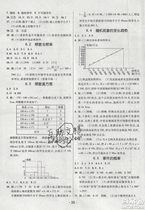 2020年同行学案学练测九年级数学下册青岛版答案