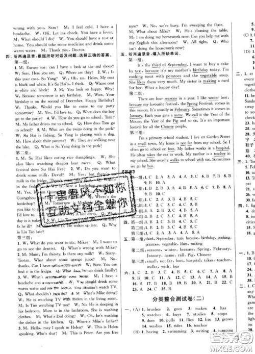 2020年同步跟踪全程检测五年级英语下册人教版答案 2020年同步跟踪全程检测五年级英语下册人教版答案