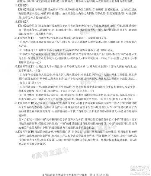2020年华大新高考联盟名校押题卷6月文科综合试题及答案 2020年华大新高考联盟名校押题卷6月文科综合试题及答案