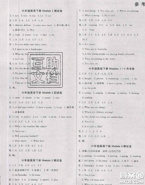 2020年黄冈小博士冲刺100分六年级英语下册外研版答案 2020年黄冈小博士冲刺100分六年级英语下册外研版答案