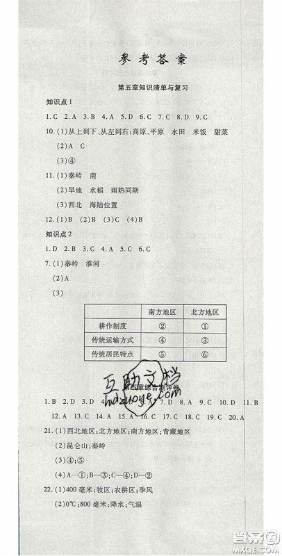 2020开心一卷通全优大考卷八年级生物下册北师大版答案