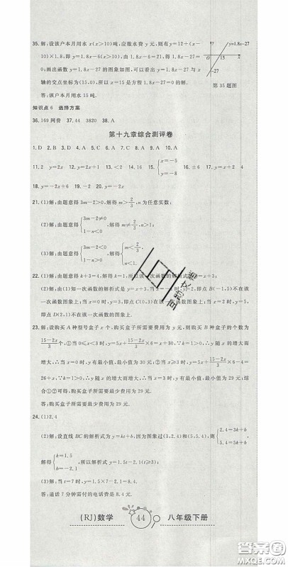 2020开心一卷通全优大考卷八年级数学下册人教版答案 2020开心一卷通全优大考卷八年级数学下册人教版答案