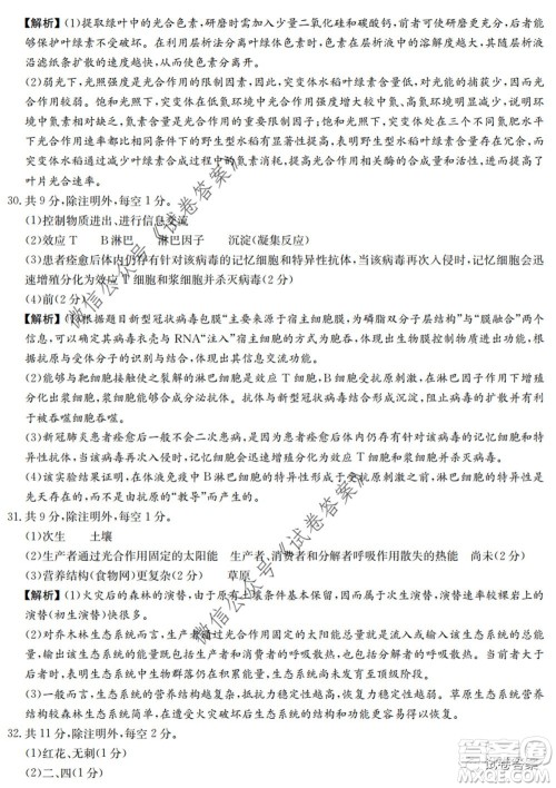 2020年高考全国卷考前冲刺演练精品密卷II理科综合试题及答案 2020年高考全国卷考前冲刺演练精品密卷II理科综合试题及答案