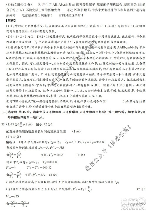 2020年高考全国卷考前冲刺演练精品密卷II理科综合试题及答案 2020年高考全国卷考前冲刺演练精品密卷II理科综合试题及答案