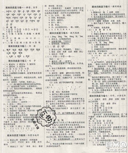 2020年云南师大附小一线名师核心试卷五年级语文下册人教版答案 2020年云南师大附小一线名师核心试卷五年级语文下册人教版答案