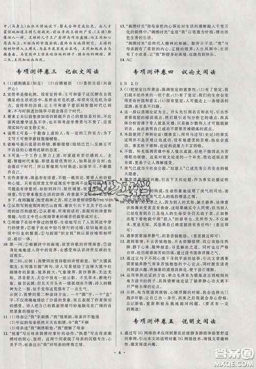 2020初中同步测控全优设计一卷好题九年级语文下册人教版答案