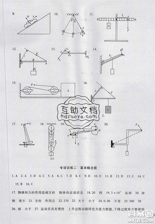 2020年华夏一卷通八年级物理下册人教版答案