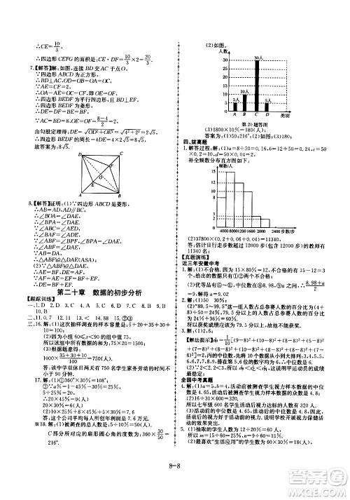 合肥工业大学出版社2020年暑假作业升级版假期冲浪数学八年级参考答案 合肥工业大学出版社2020年暑假作业升级版假期冲浪数学八年级参考答案