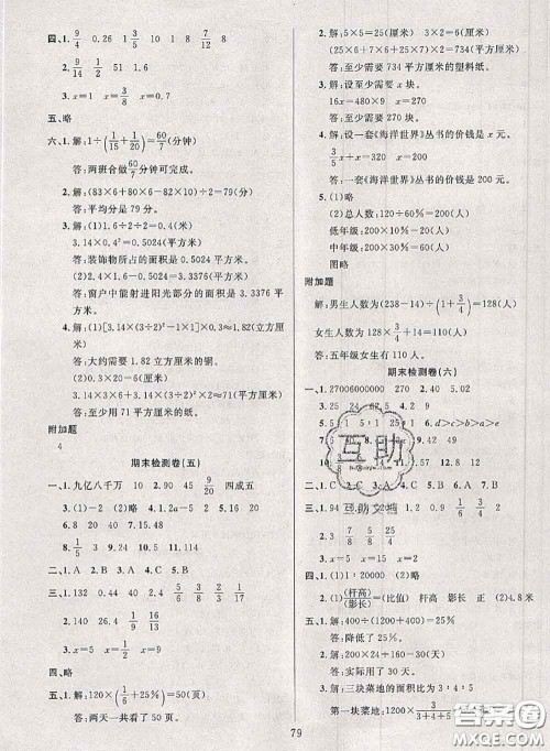 2020年考易通大试卷六年级数学下册北师版答案