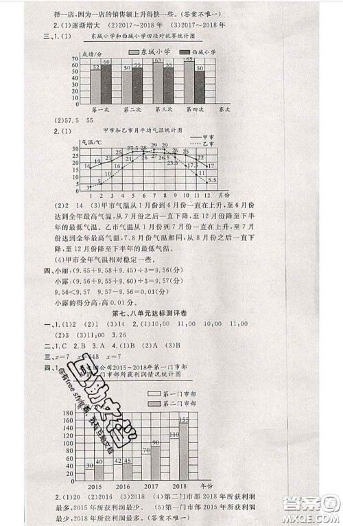南方出版社2020状元大考卷五年级数学下册北师版答案 南方出版社2020状元大考卷五年级数学下册北师版答案