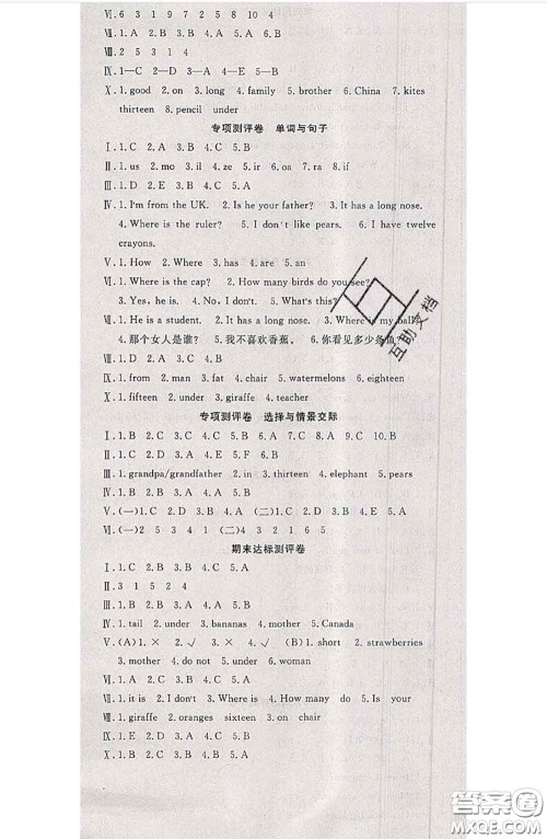 南方出版社2020状元大考卷三年级英语下册人教版答案 南方出版社2020状元大考卷三年级英语下册人教版答案