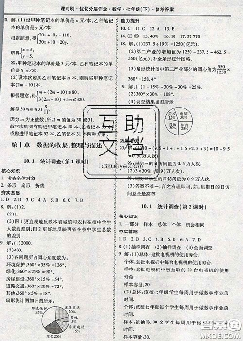 2020年课时刷优化分层作业七年级数学下册人教版答案 2020年课时刷优化分层作业七年级数学下册人教版答案