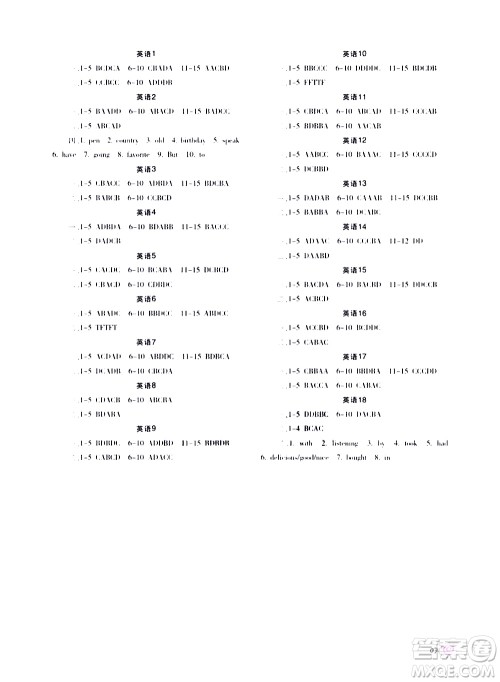 重庆出版集团2020年暑假生活七年级A版参考答案