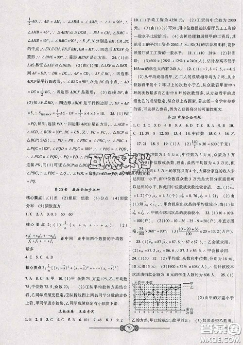 2020年金榜名卷必刷卷八年级数学下册沪科版答案