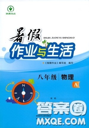 陕西人民教育出版社2020暑假作业与生活八年级物理A版答案 陕西人民教育出版社2020暑假作业与生活八年级物理A版答案