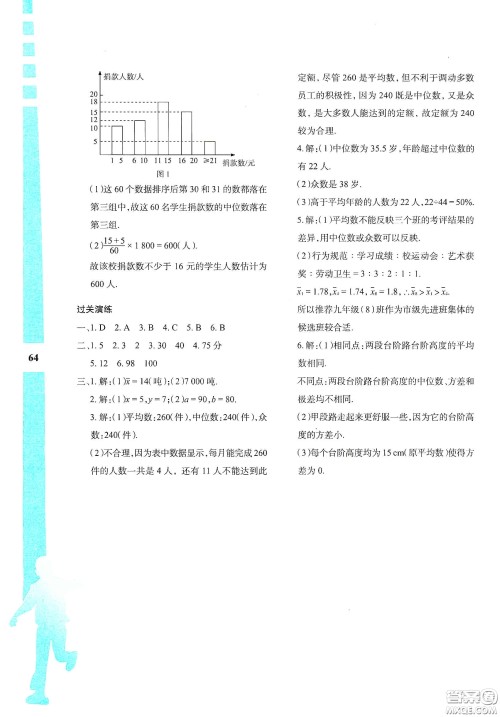 陕西人民教育出版社2020暑假作业与生活八年级数学A版答案 陕西人民教育出版社2020暑假作业与生活八年级数学A版答案