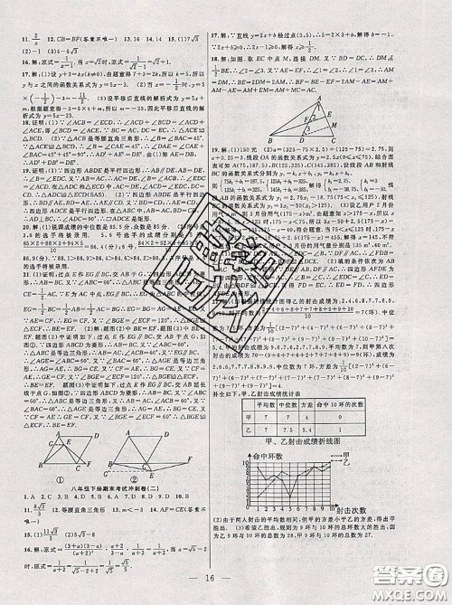 合肥工业大学出版社2020年暑假总动员八年级数学人教版答案