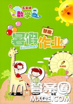 云南出版集团2020智趣暑假作业五年级数学北师大版答案