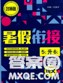 宁波出版社2020新版名师派暑假衔接五升六语文答案