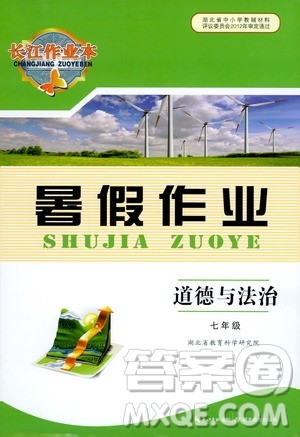 2020年长江作业本暑假作业道德与法治七年级参考答案