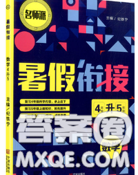 宁波出版社2020新版名师派暑假衔接四升五数学答案