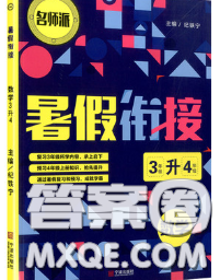 宁波出版社2020新版名师派暑假衔接三升四数学答案