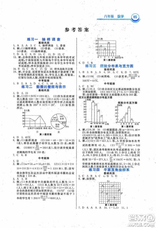 河北美术出版社2020暑假作业八年级数学答案 河北美术出版社2020暑假作业八年级数学答案