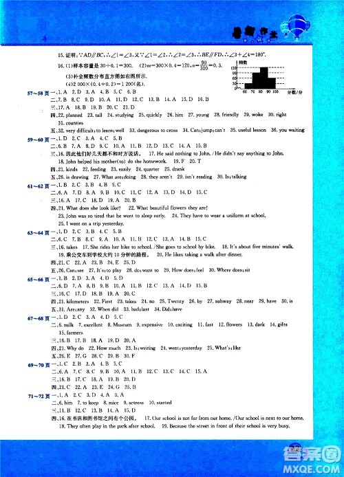 中原农民出版社2020年假期园地暑假作业七年级合订本参考答案 中原农民出版社2020年假期园地暑假作业七年级合订本参考答案