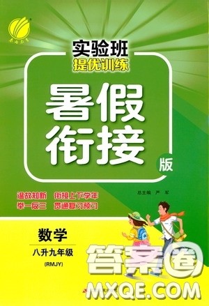 江苏人民出版社2020实验班提优训练暑假衔接版八升九年级数学RMJYB答案