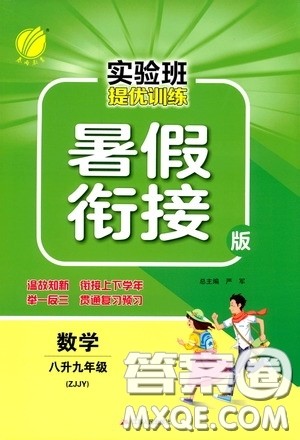 江苏人民出版社2020实验班提优训练暑假衔接版八升九年级数学ZJJY版答案