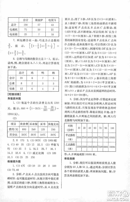 南京大学出版社2020南大励学抢先起跑暑假衔接教程小升初数学第3版答案 南京大学出版社2020南大励学抢先起跑暑假衔接教程小升初数学第3版答案