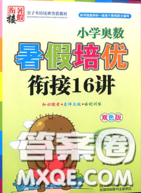 2020年暑假衔接小学奥数暑假培优衔接16讲五升六数学人教版答案