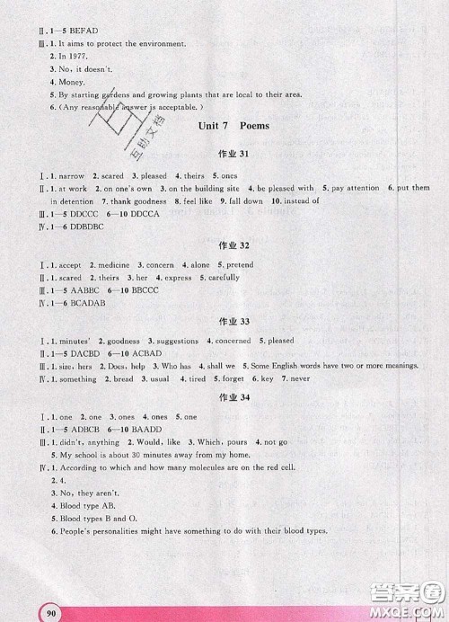 2020年钟书金牌暑假作业导与练八年级英语上海专版参考答案 2020年钟书金牌暑假作业导与练八年级英语上海专版参考答案