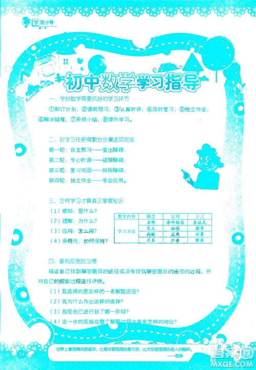 湖南师范大学出版社2020年暑假学习与生活假日知新六年级数学学习版参考答案 湖南师范大学出版社2020年暑假学习与生活假日知新六年级数学学习版参考答案
