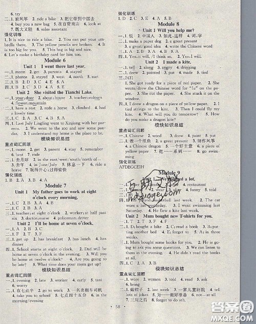 2020年学习总动员暑假总复习五年级英语外研版答案 2020年学习总动员暑假总复习五年级英语外研版答案