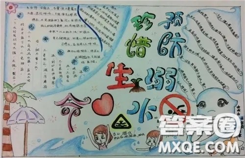 2020小学生防溺水宣传手抄报图片 2020小学生防溺水宣传手抄报最新