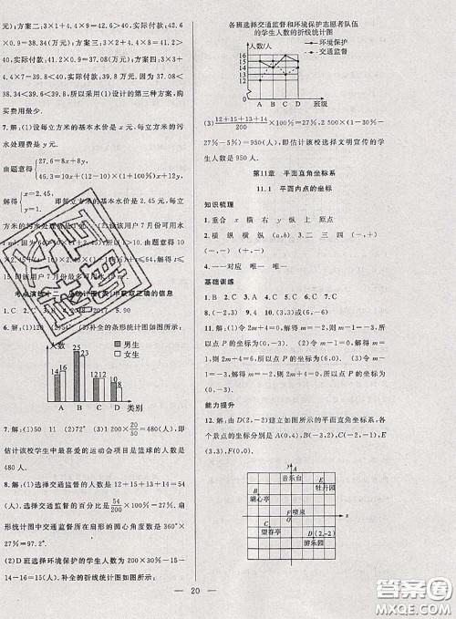 2020年快乐暑假假期面对面七年级数学沪科版答案