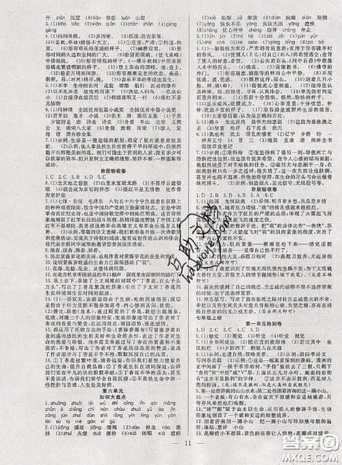 2020年快乐暑假假期面对面七年级语文人教版答案 2020年快乐暑假假期面对面七年级语文人教版答案