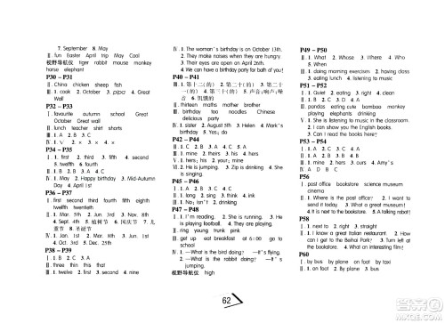 安徽人民出版社2020年假期课堂暑假作业五年级英语人教版参考答案 安徽人民出版社2020年假期课堂暑假作业五年级英语人教版参考答案