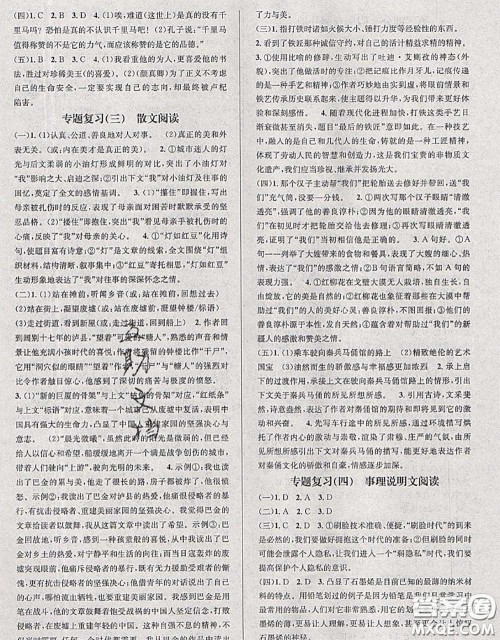 北京时代华文书局2020年暑假新动向八年级语文人教版答案 北京时代华文书局2020年暑假新动向八年级语文人教版答案